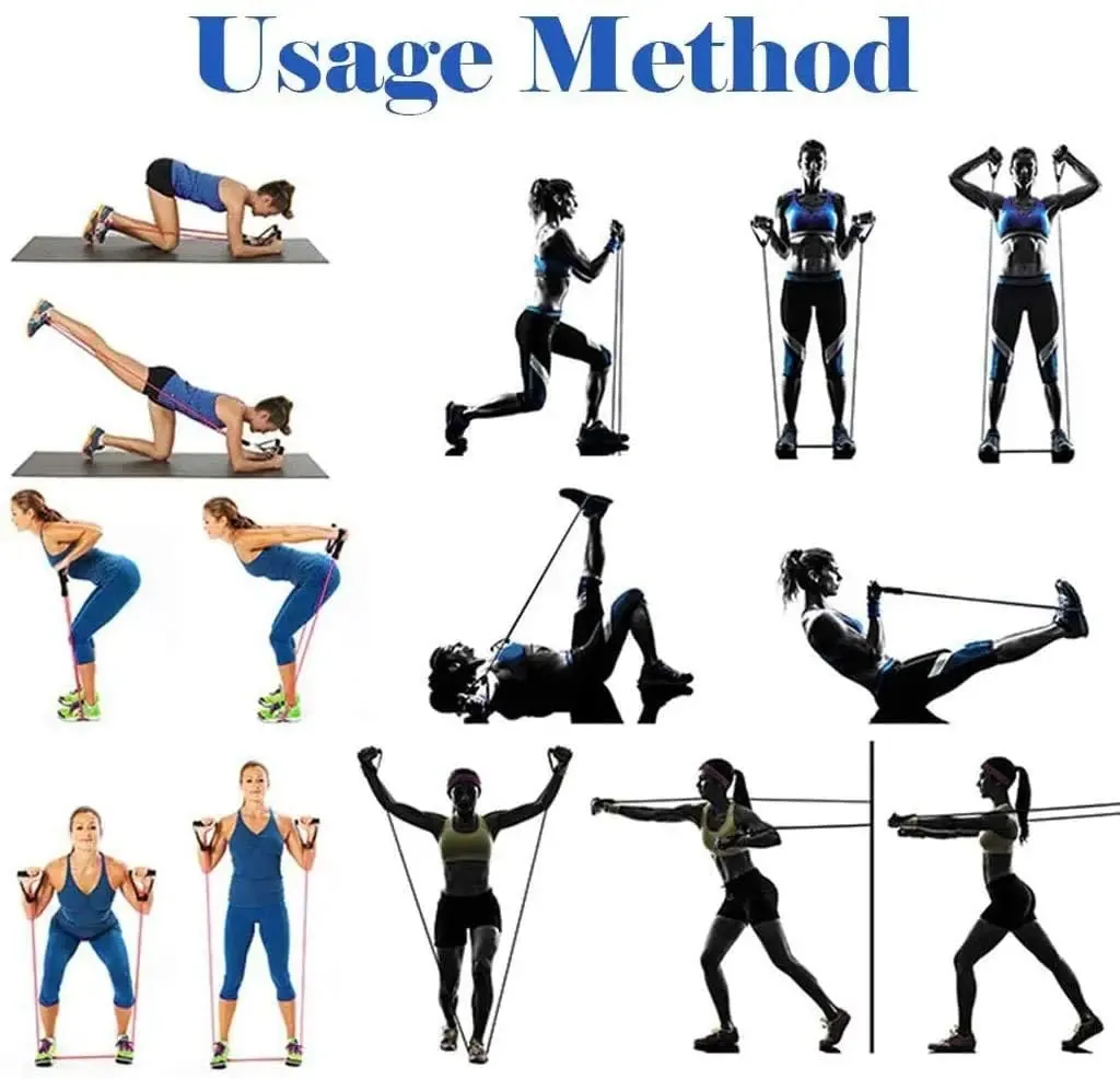 11-Piece Latex Resistance Bands Set for Pilates