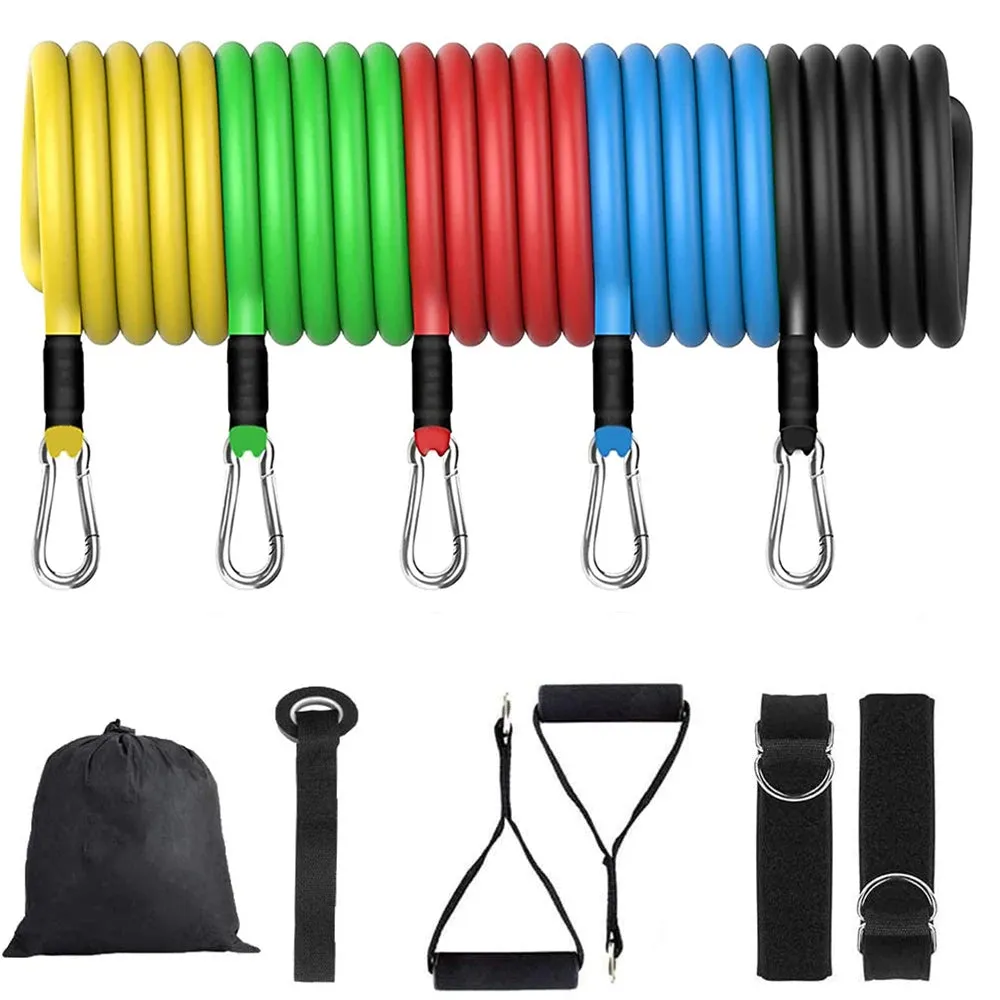 11-Piece Latex Resistance Bands Set for Pilates
