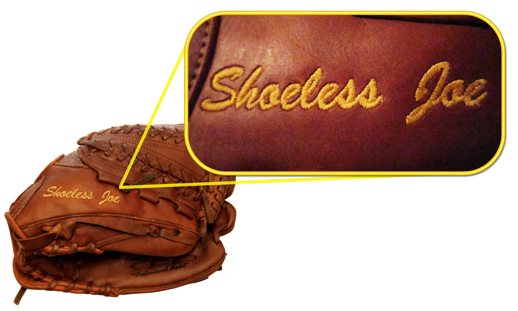 14" Basket Weave Web Shoeless Joe Outfielder's Baseball Glove - 1400BWR
