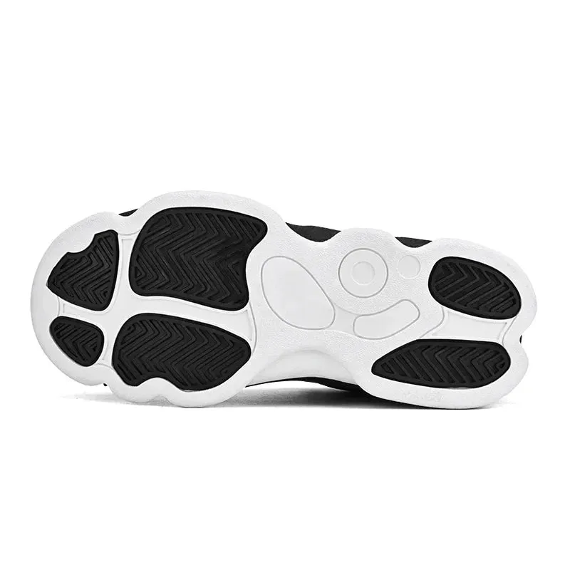 2023 new sports shoes male adolescent boys middle school leisure leather cushioned anti-slip actual combat basketball shoes