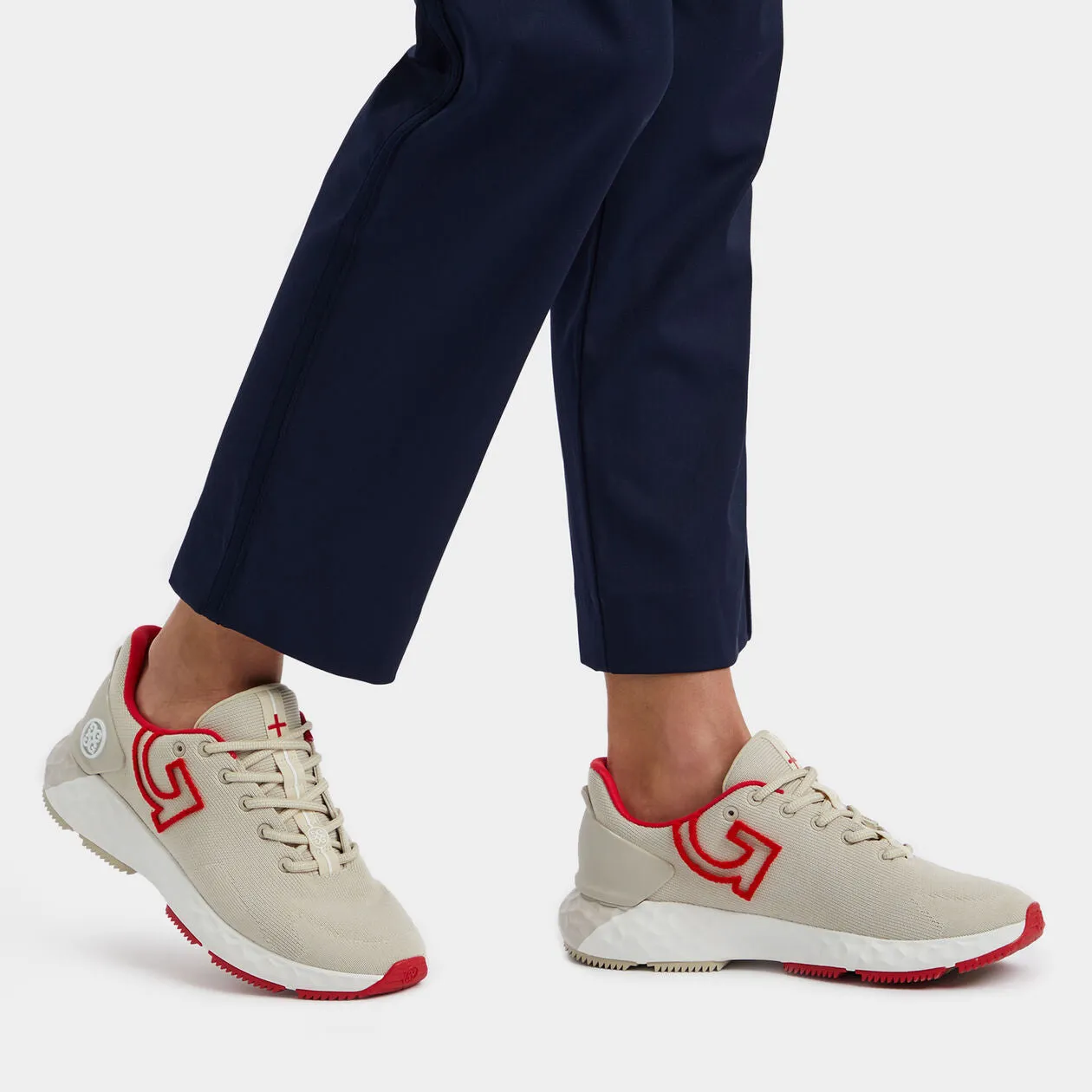 2024 G/Fore Women's MG4  Embroidered Knit Golf Shoes - Stone