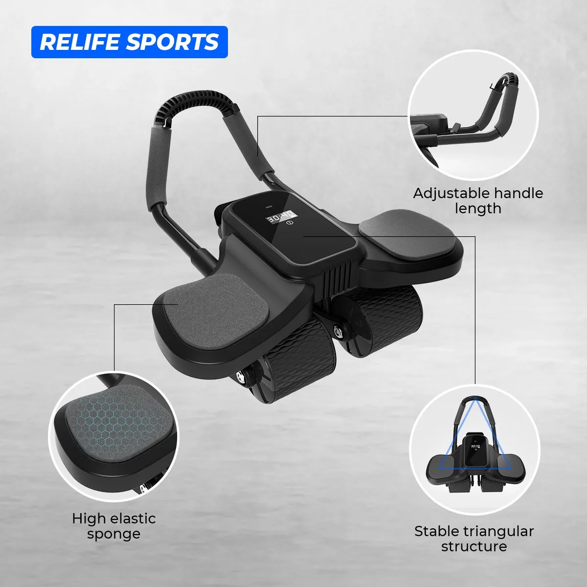 2025 New Ab Roller Wheel with Knee Mat & Timer
