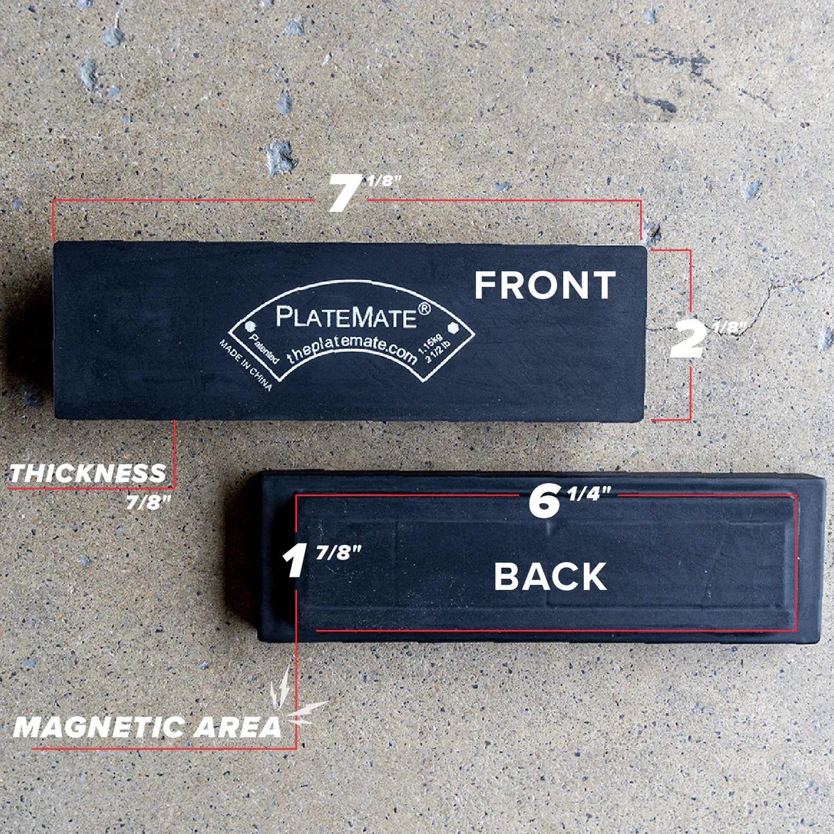 2.5 LB Brick Magnet Weights