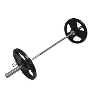 50kgs Package: 20kg Olympic Barbell 2.2m long   30kg Olympic Rubber Weight Plates   Spring Collars