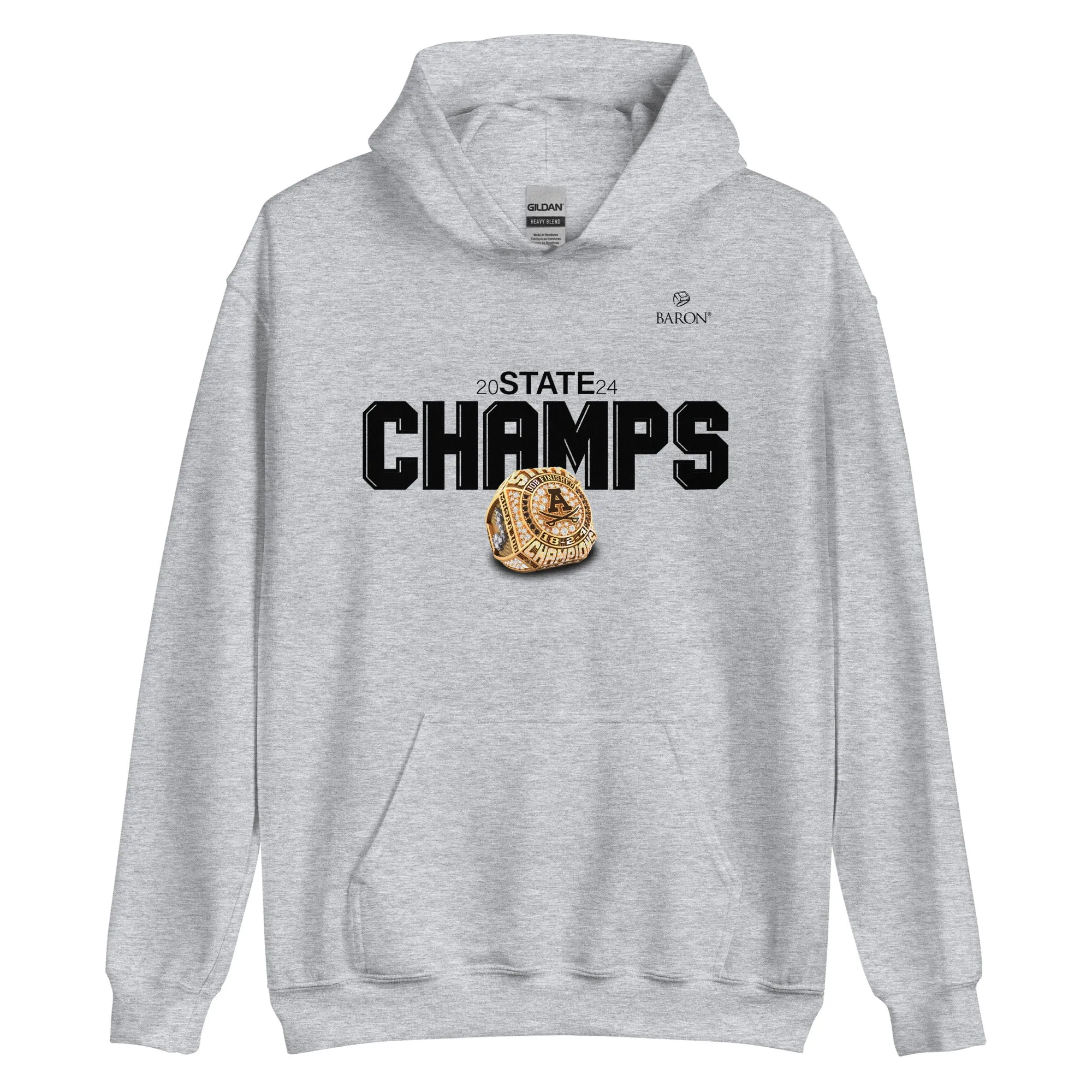 Adams High School Soccer 2024 Ring 2 Championship Hoodie