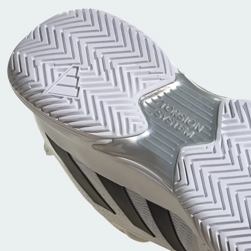 adidas Court Jam Control Footwear White/Core Black/Matte Silver 8 D (M)