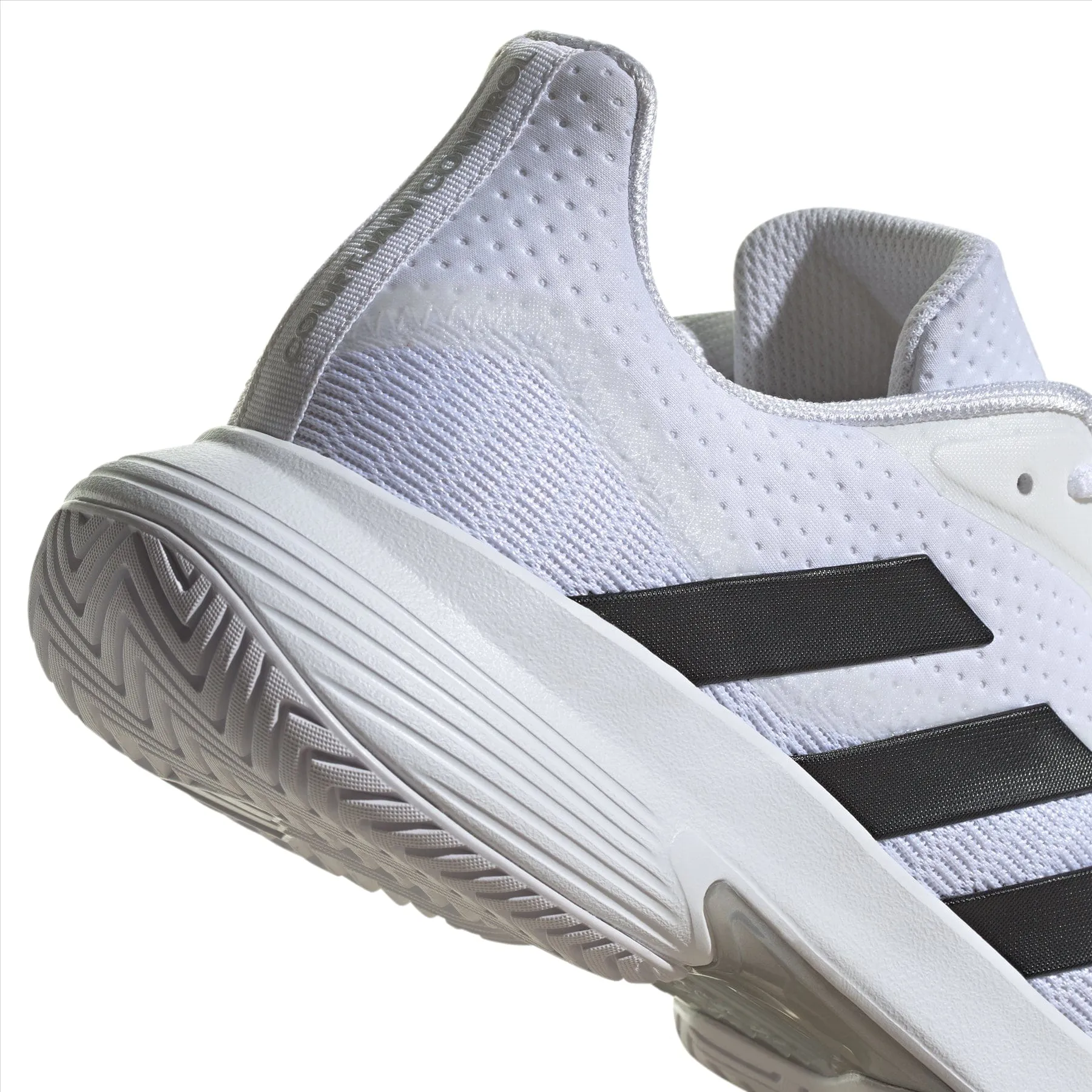 adidas CourtJam Control Mens Tennis Shoes - Cloud White / Core Black / Matte Silver