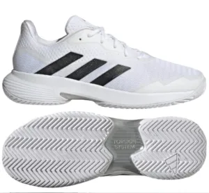 adidas CourtJam Control Mens Tennis Shoes - Cloud White / Core Black / Matte Silver