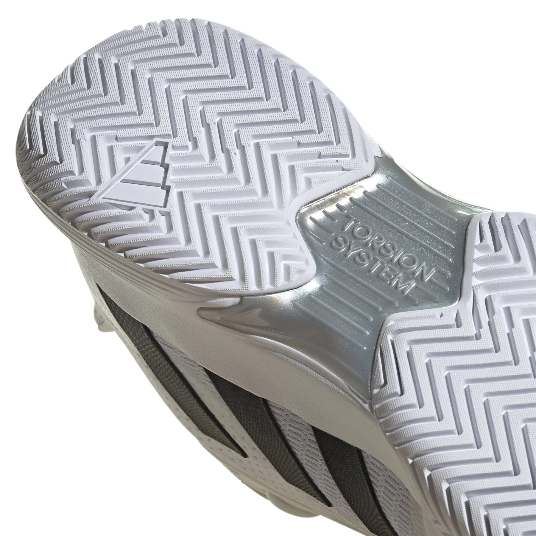 adidas CourtJam Control Mens Tennis Shoes - Cloud White / Core Black / Matte Silver