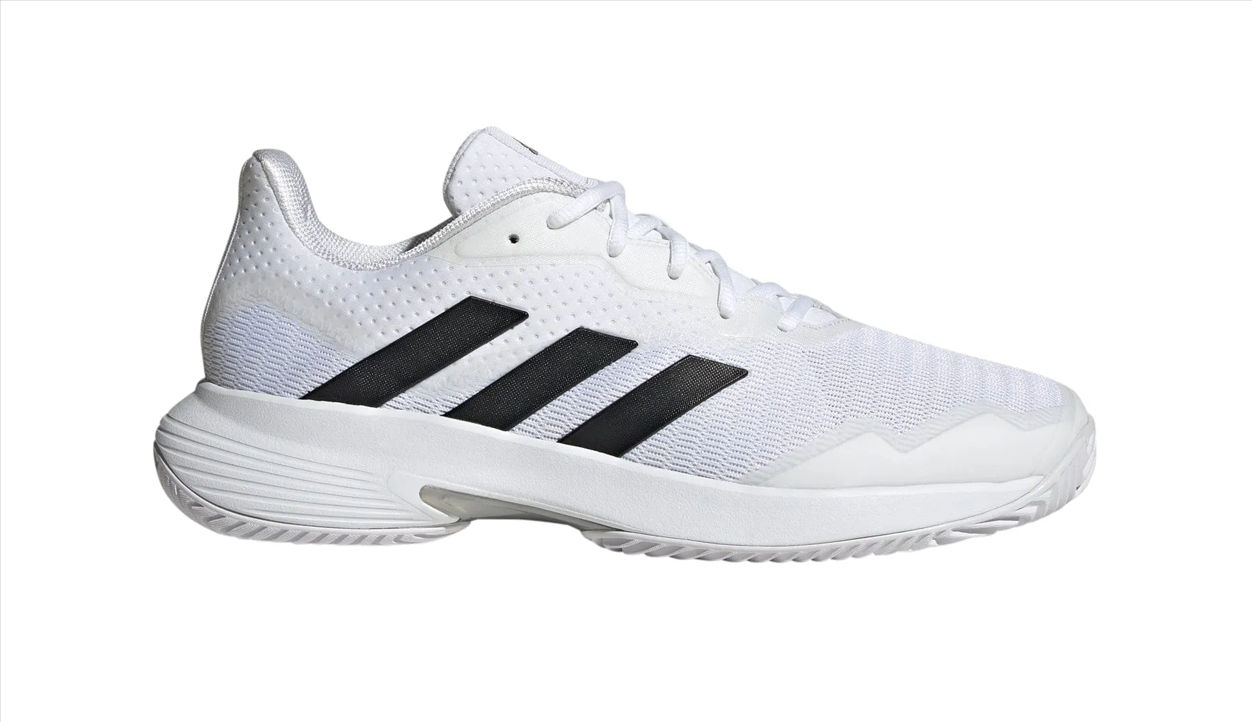 adidas CourtJam Control Mens Tennis Shoes - Cloud White / Core Black / Matte Silver