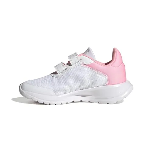 adidas Girl's Tensaur Run (Little Kid/Big Kid) White/Blue Dawn/Beam Pink 1 2 Little Kid M