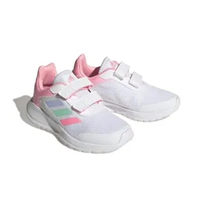 adidas Girl's Tensaur Run (Little Kid/Big Kid) White/Blue Dawn/Beam Pink 1 2 Little Kid M