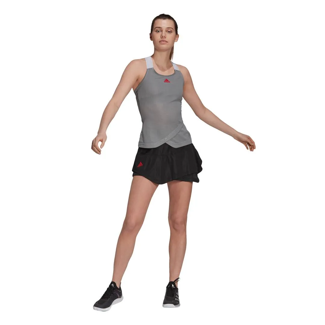 adidas Women's AeroReady Primeblue Y-Tank Top (Grey)