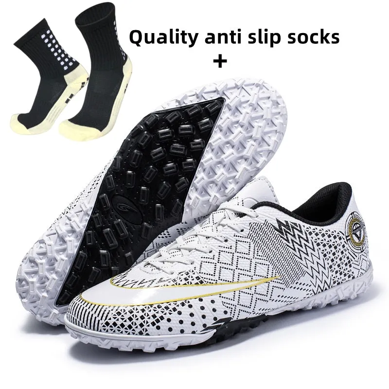 ALIUPS Professional Unisex Soccer Shoes Long Spikes TF Ankle Football Boots Outdoor Grass Cleats Football Shoes Eu size 30-45