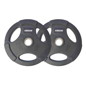 ARROW® 15kg Olympic Rubber Coated Weight Plate - PAIR