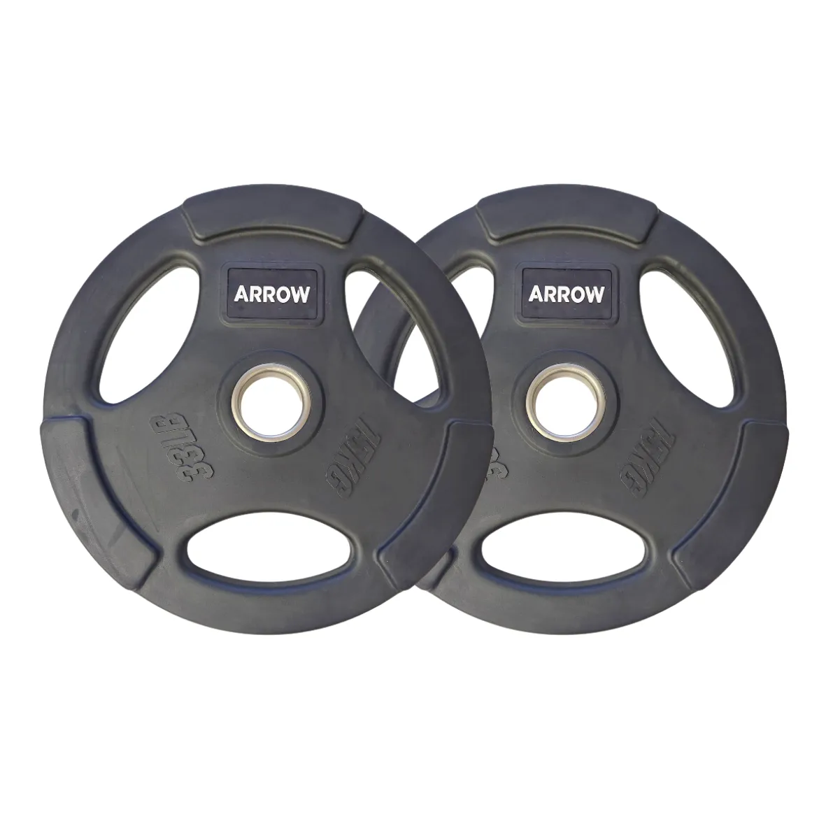 ARROW® 15kg Olympic Rubber Coated Weight Plate - PAIR