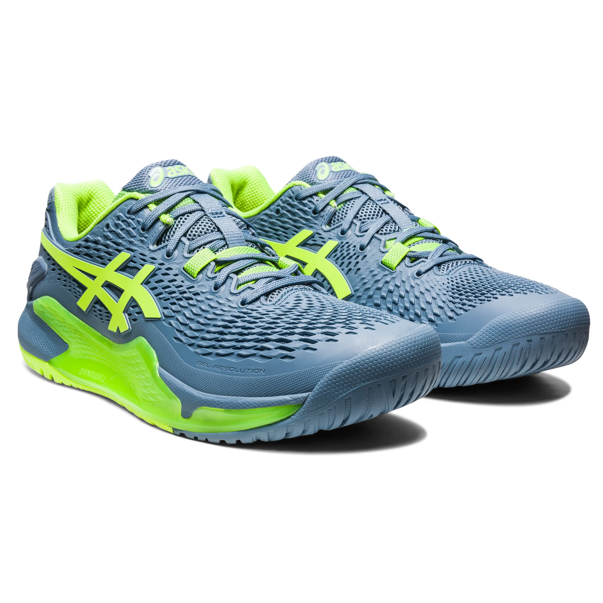ASICS Gel Resolution 9 (Men's) > Steel Blue/Hazard Green