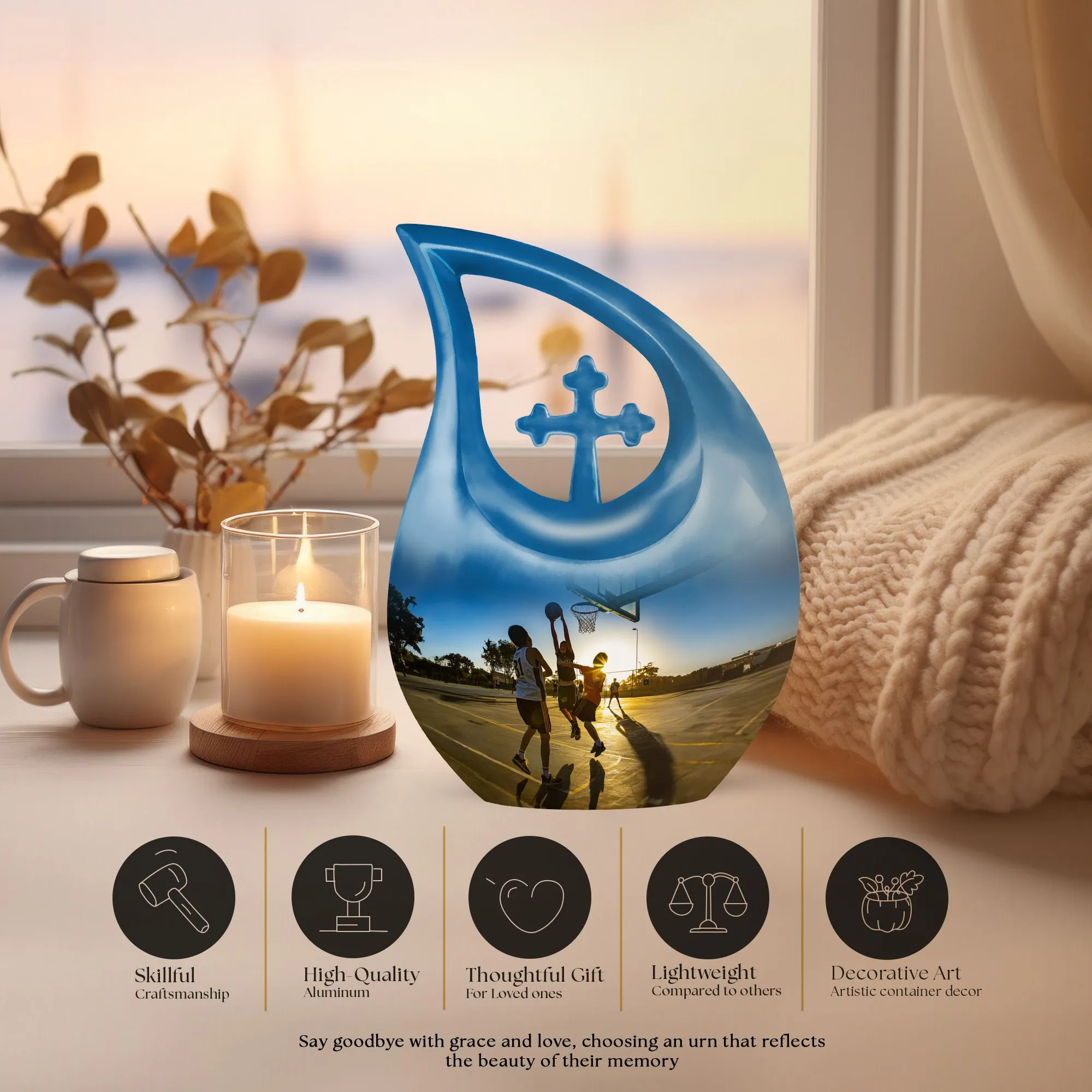 Basketball Tribute Memorial Urn - Unique and Personalized Urn