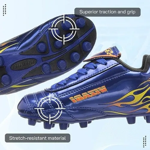 Blaze Firm Ground Soccer Cleats - Blue/Orange