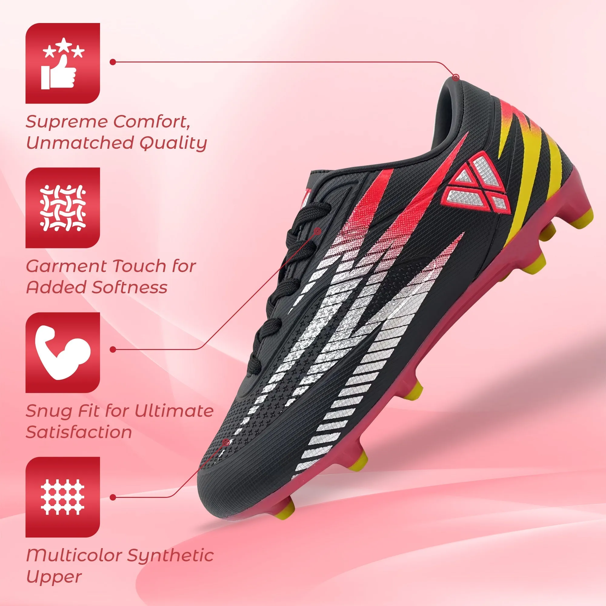 Bodega Junior Firm Ground Soccer Cleats - Black