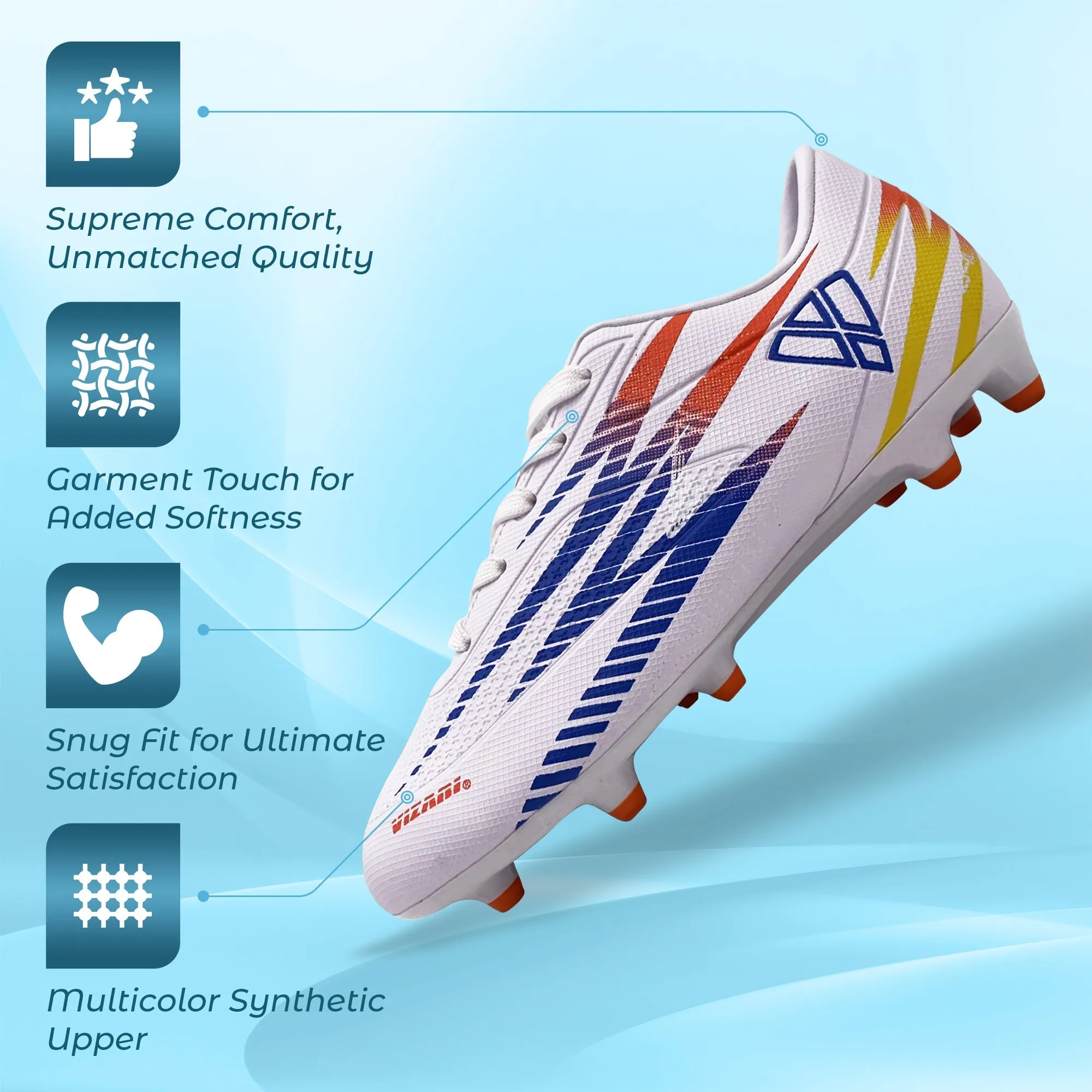 Bodega Junior Firm Ground Soccer Cleats - White