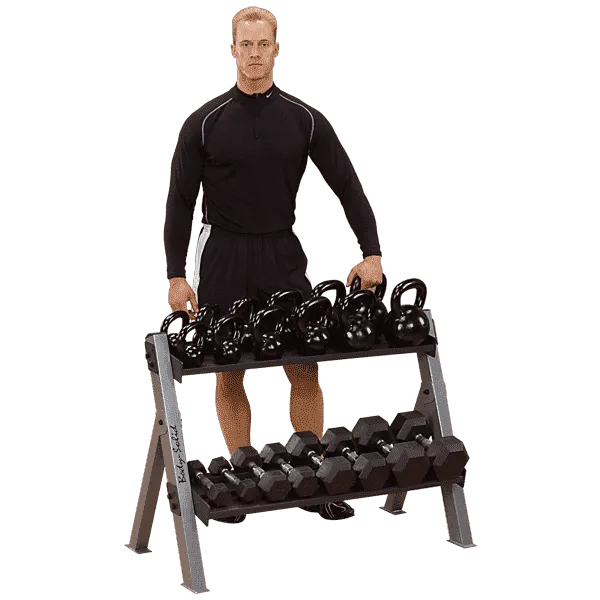 Body-Solid GDKR100 Dumbbell & Kettlebell Rack