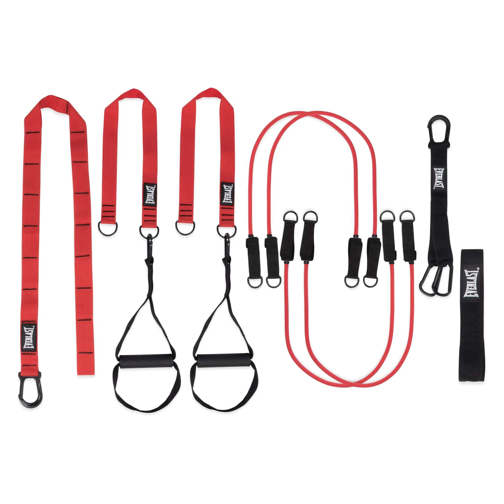 Body Weight Suspension Trainer With 4 - 8LB Resistance Tubings