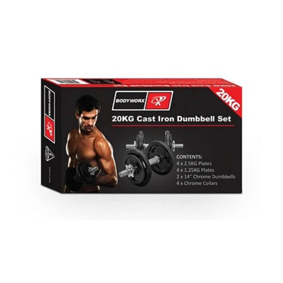 Bodyworx 20KG Spinlock Dumbell Set