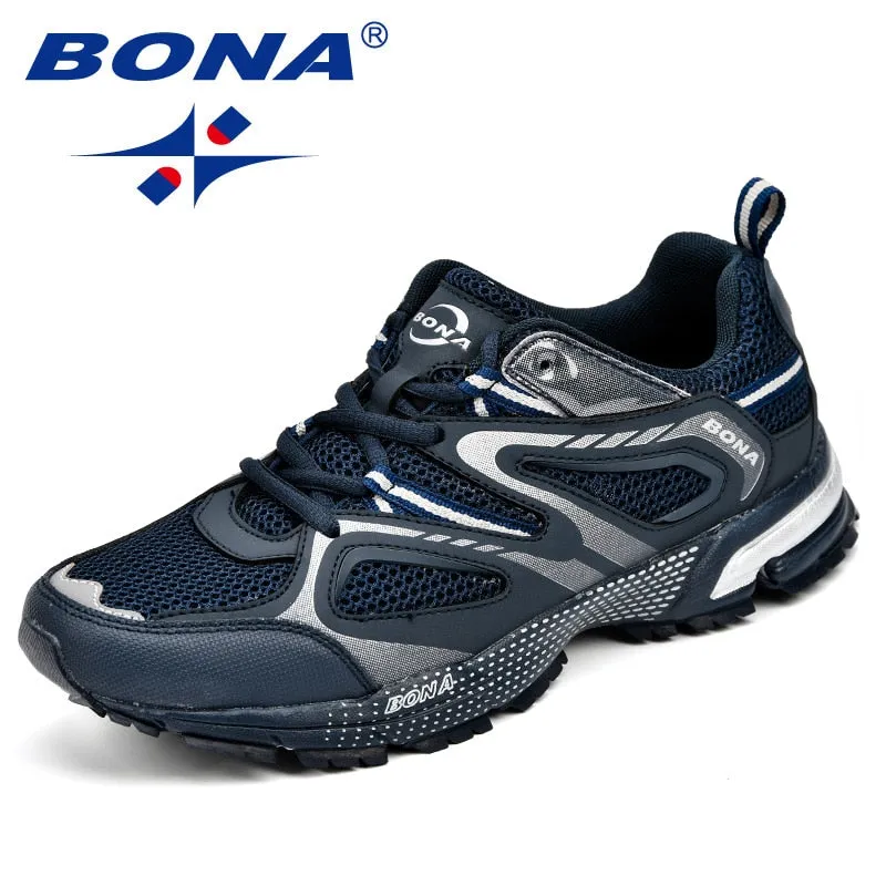 BONA Classics Style Men Running Shoes Cow Split