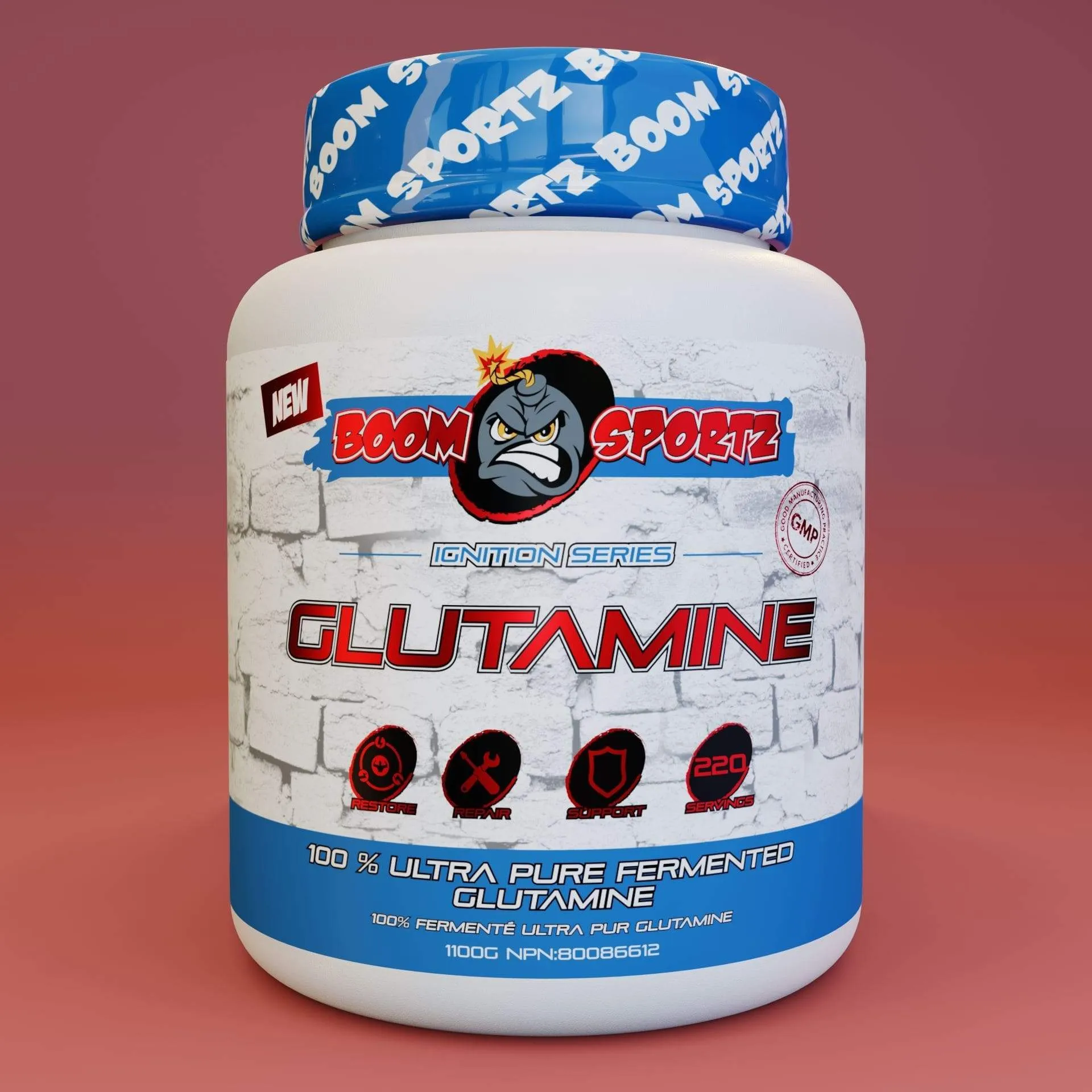 BOOM SPORTZ - Glutamine (1100g)