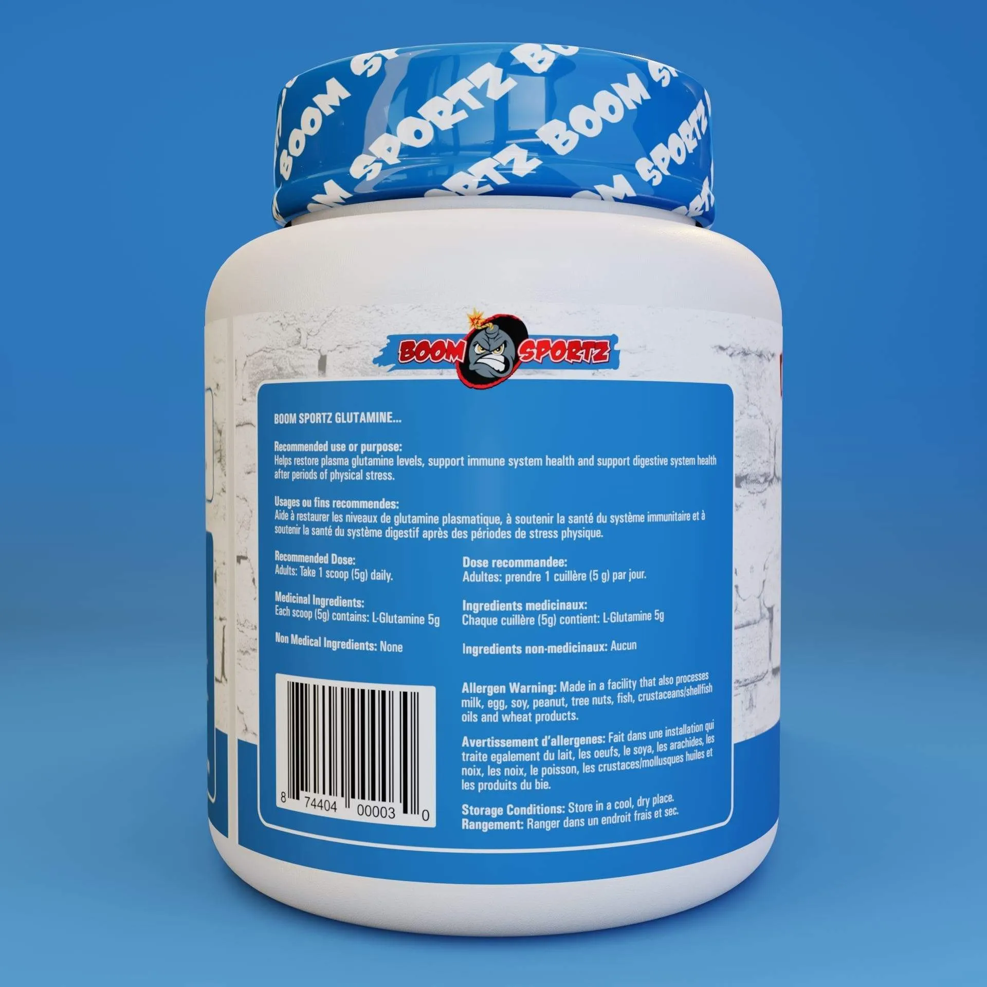 BOOM SPORTZ - Glutamine (1100g)
