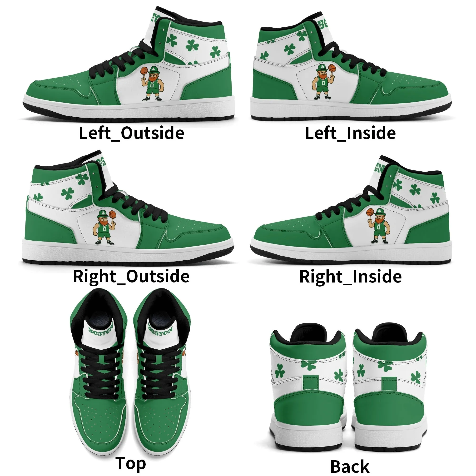 Boston Basketball Sports Team Themed Shoes