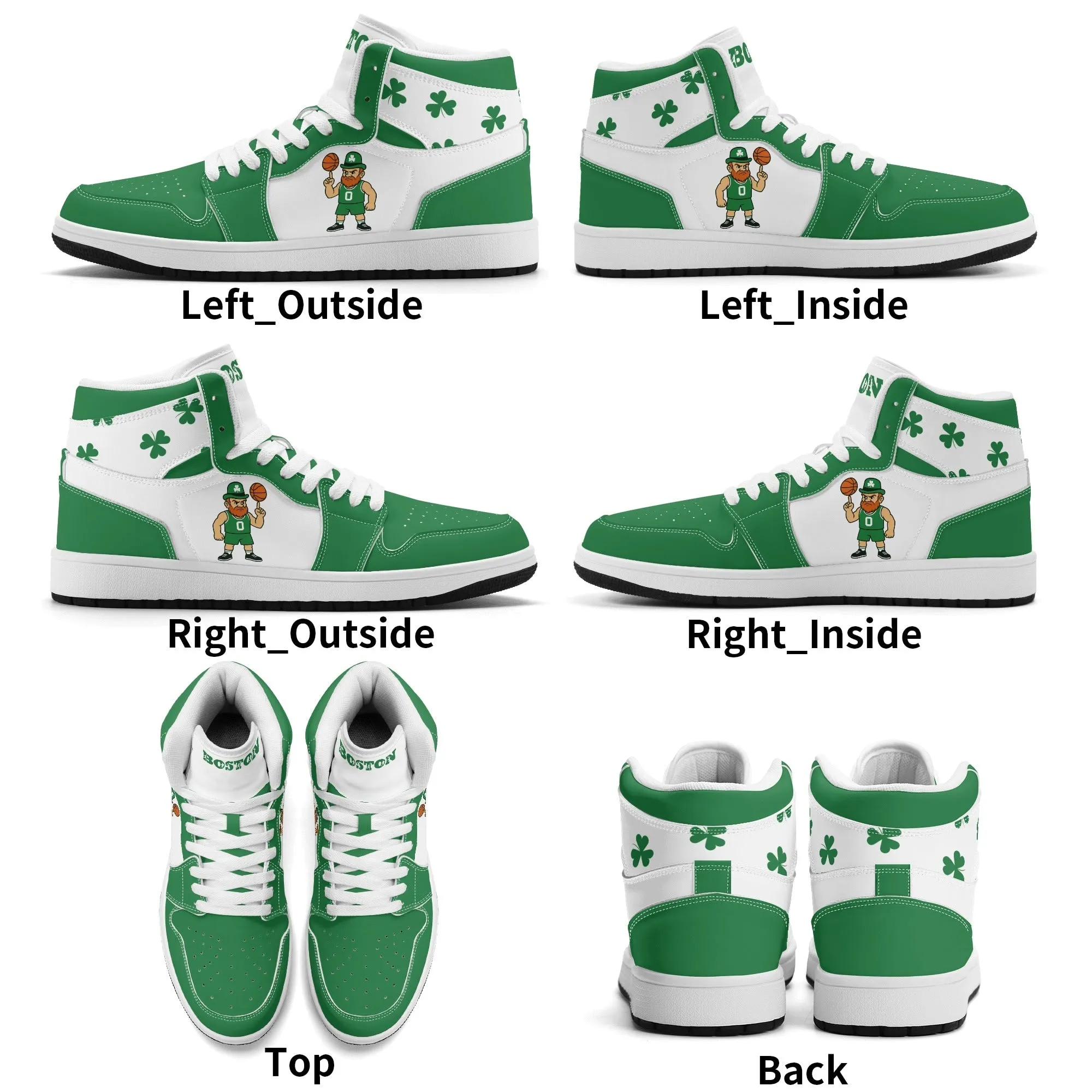Boston Basketball Sports Team Themed Shoes