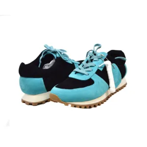 British Walkers Surrey Men's Blue and Black Leather and Suede Sneakers