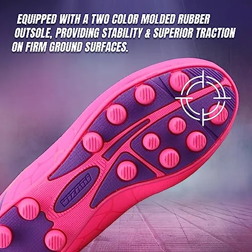 Catalina JR. Firm Ground Soccer Shoes-Pink/Purple/Yellow