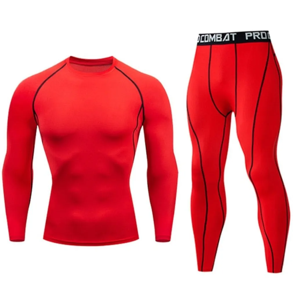 ContiNent 33 Men's Running Set Gym jogging  thermo underwear xxxxl skins Compression Fitness MMA rashgard male Quick-drying tights track suit