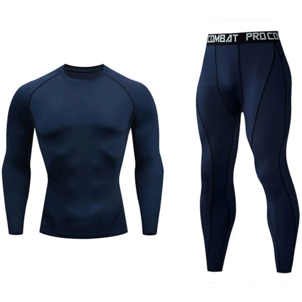 ContiNent 33 Men's Running Set Gym jogging  thermo underwear xxxxl skins Compression Fitness MMA rashgard male Quick-drying tights track suit
