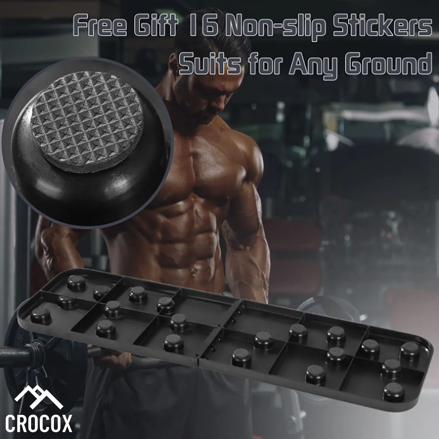 Crocox Push Up Board Fitness Stand Bar Muscle Training Rack Foldable Home Gym