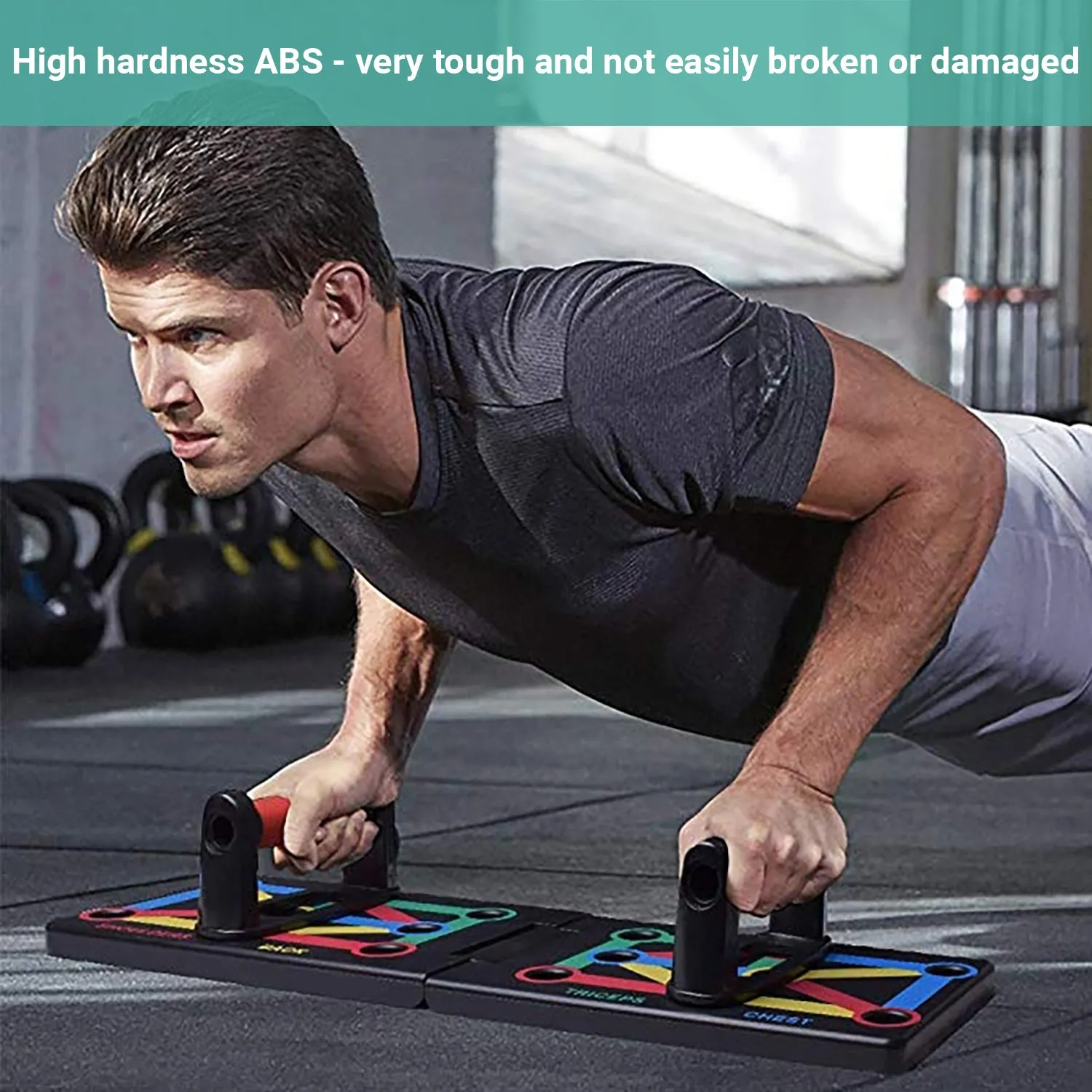 Crocox Push Up Board Fitness Stand Bar Muscle Training Rack Foldable Home Gym