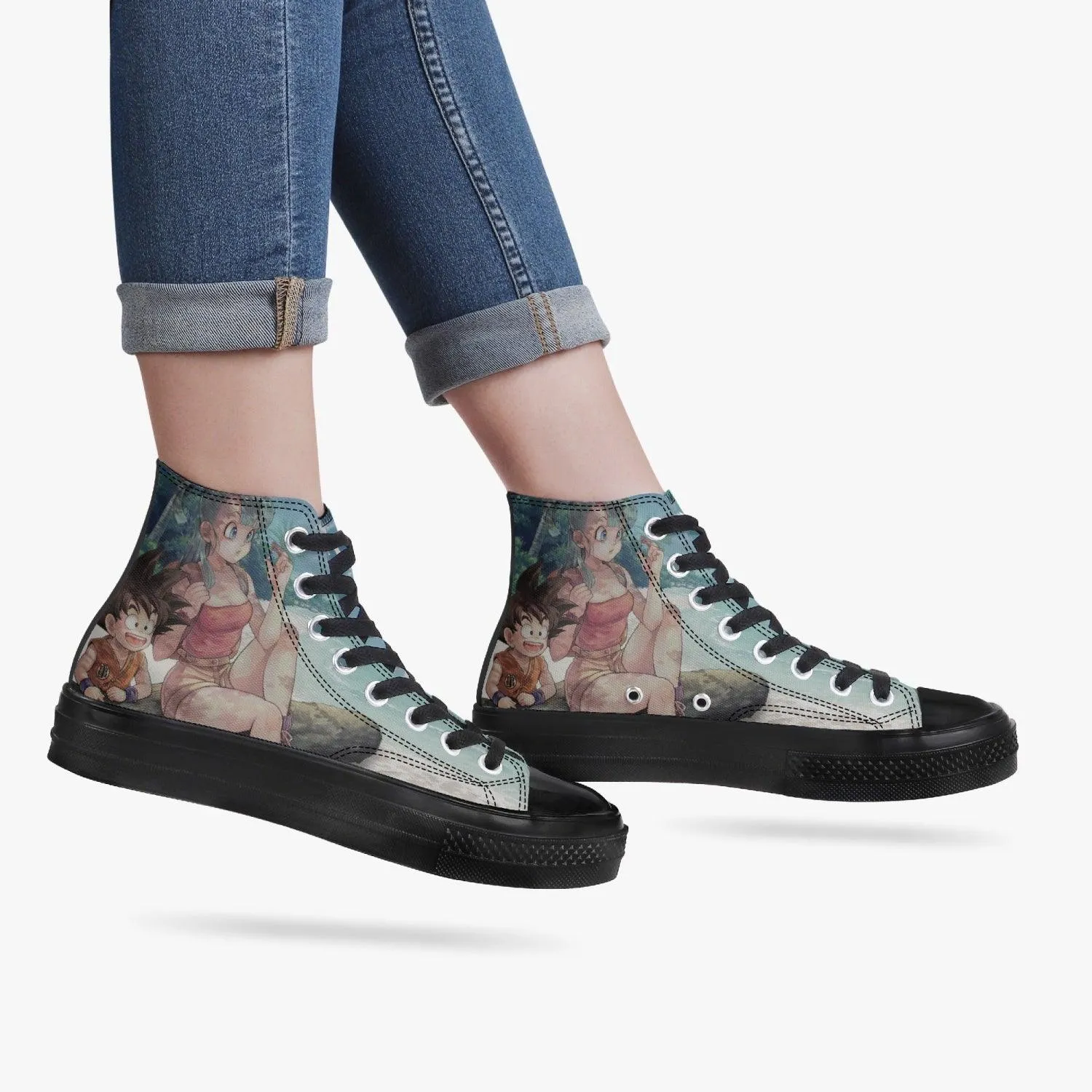 Dragonball Z Bulma and Goku A-Star High Anime Shoes