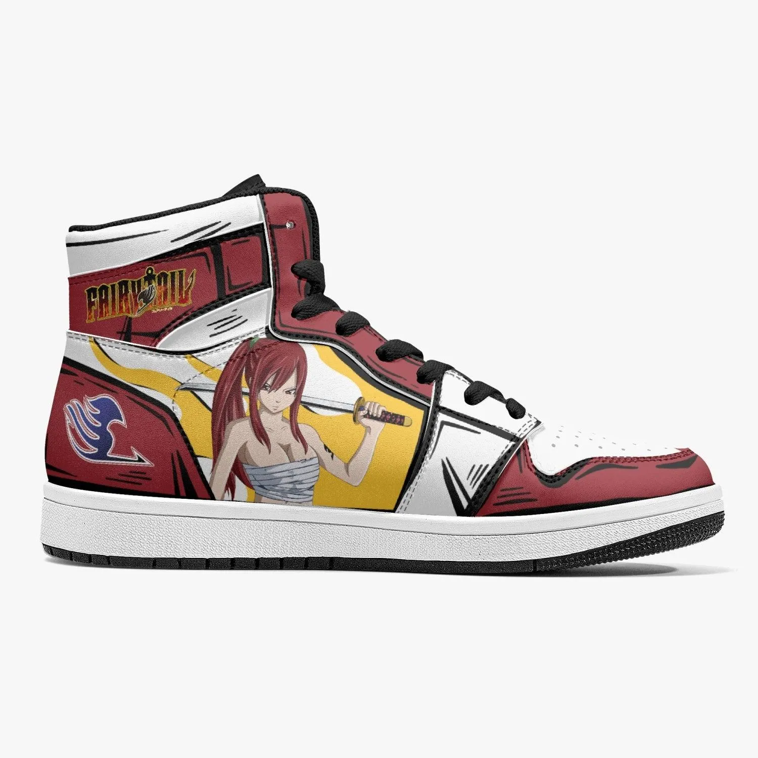 Erza Scarlet Fairy Tail Mid 1 Basketball Shoes