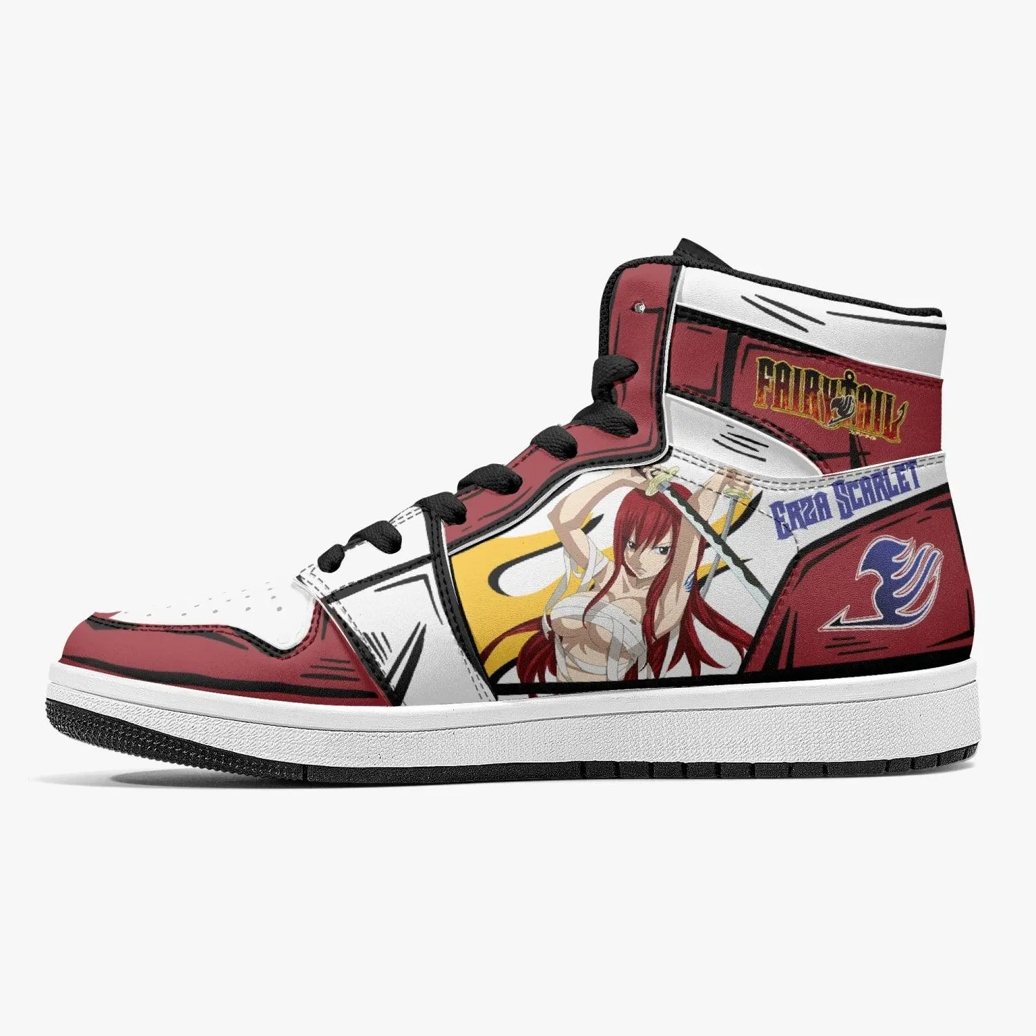 Erza Scarlet Fairy Tail Mid 1 Basketball Shoes