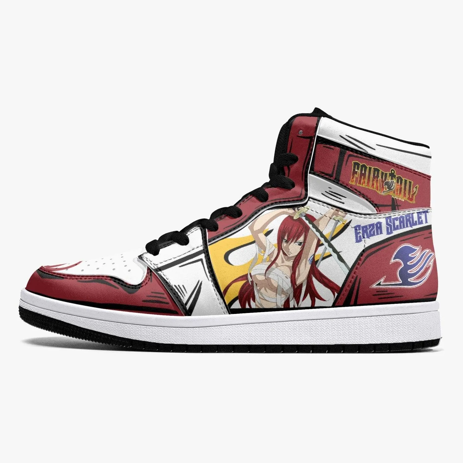Erza Scarlet Fairy Tail Mid 1 Basketball Shoes
