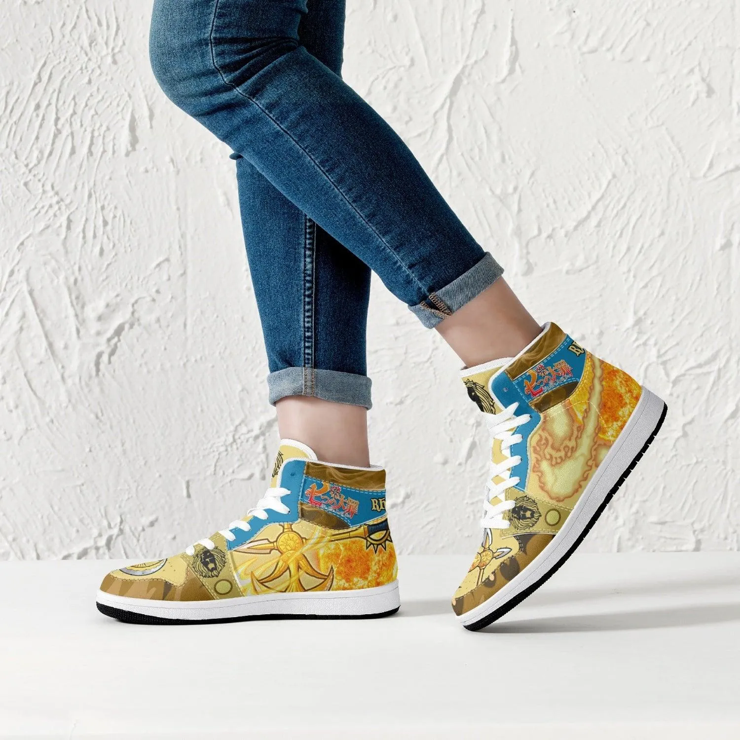 Escanor Rhitta Seven Deadly Sins Mid 1 Basketball Shoes