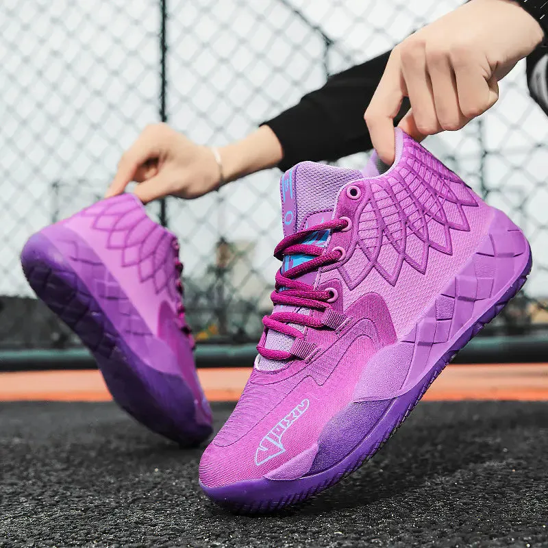 Fashionable High-Top Basketball Shoes with Cushioning