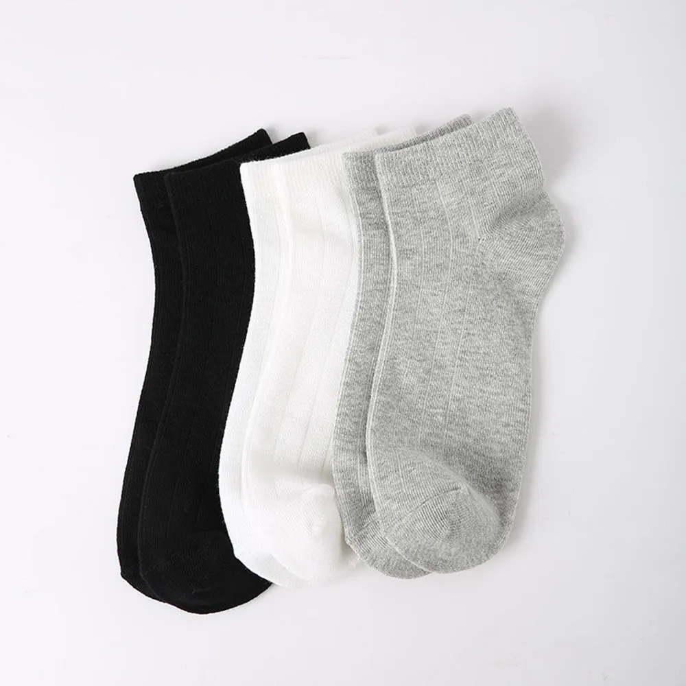 FaSoLa Men's Low-Cut Cotton Socks - White, 2 Pairs