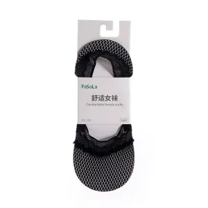 FaSoLa Mesh Lace Invisible Socks - Black, 1 Pair