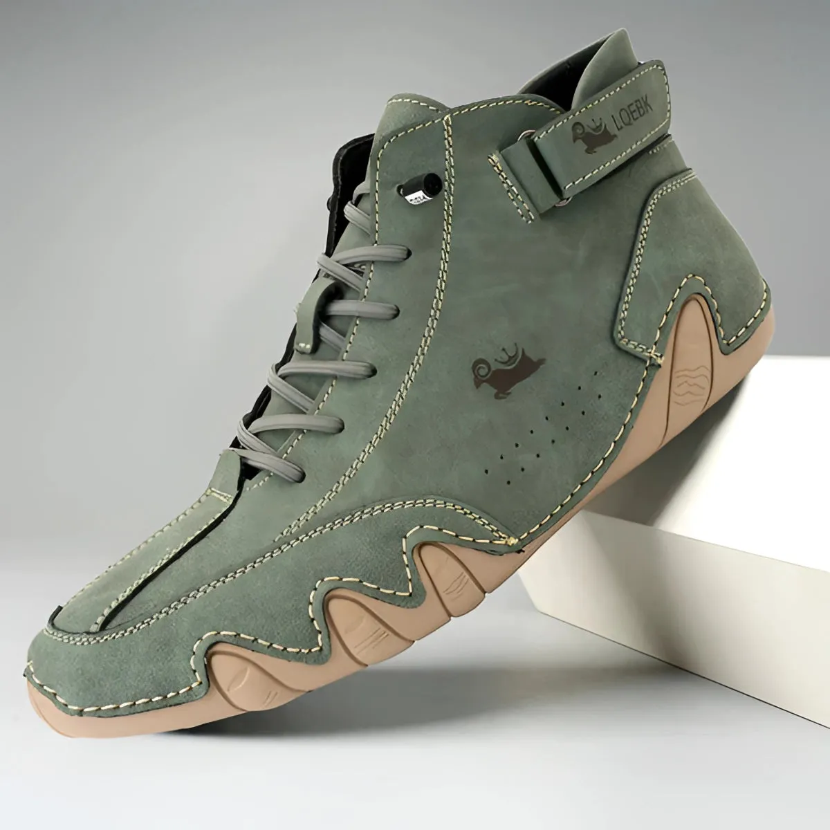 FEETFLEX™ Men's White High-Top Designer Sneakers - Urban Streetwear