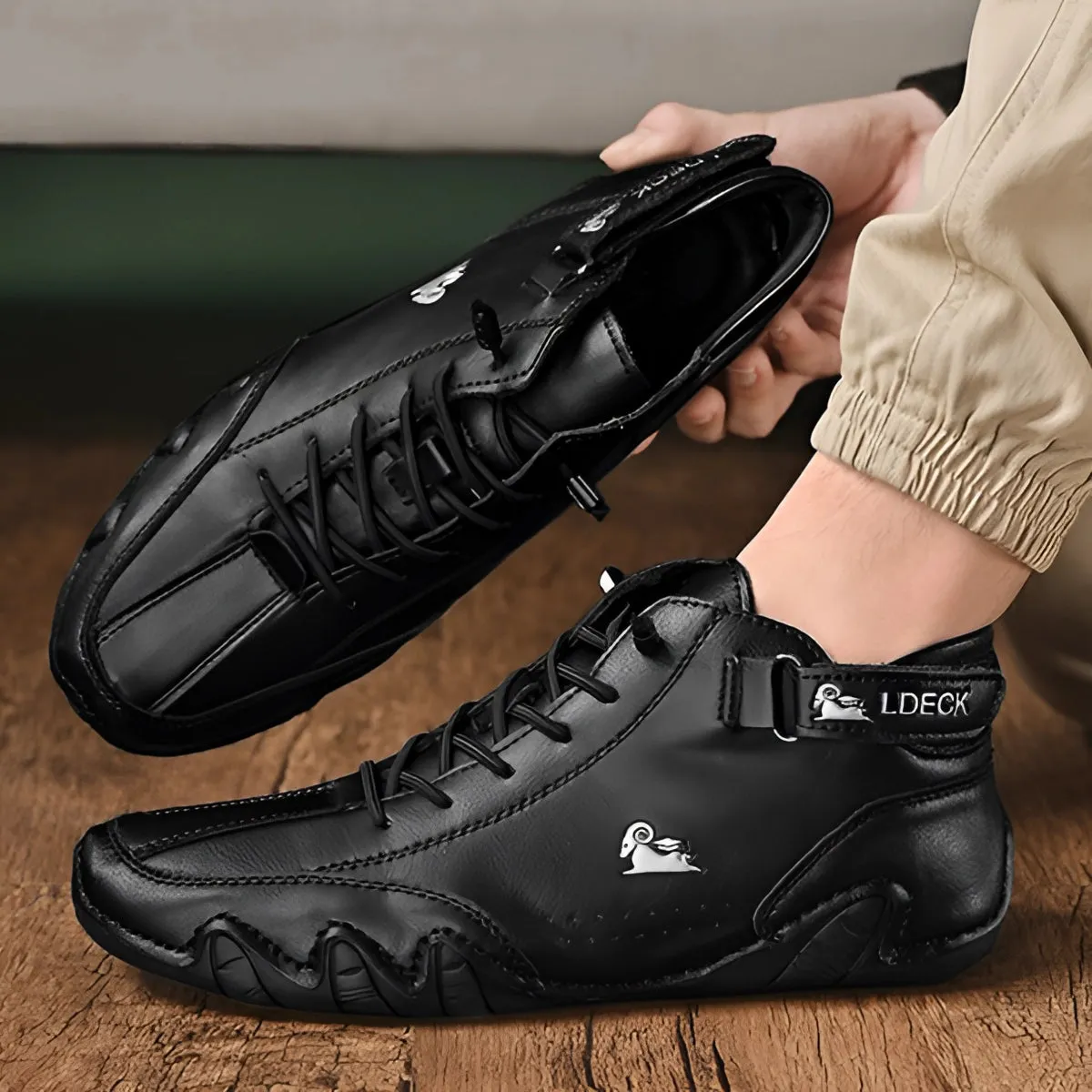 FEETFLEX™ Men's White High-Top Designer Sneakers - Urban Streetwear