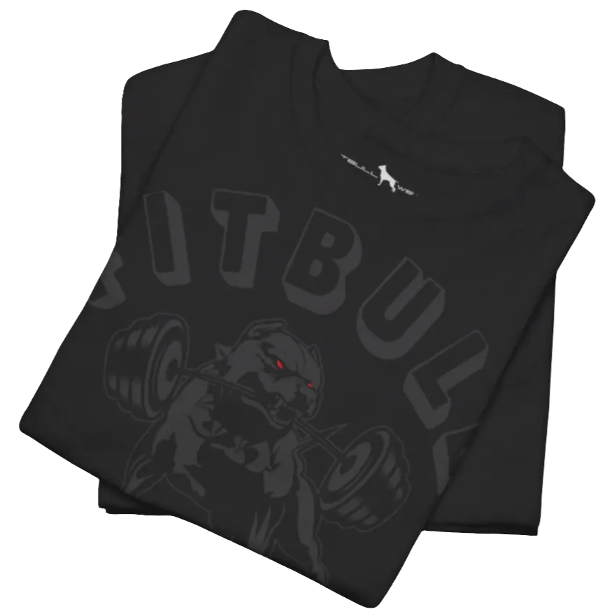 Fitbull Gym Fitness T-Shirt Unisex Heavy Cotton Tee Bodybuilding Garment Crossfit Apparel Active Training Clothink Sport Workout Clothes Black